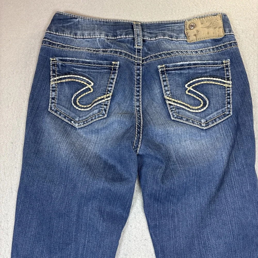Silver Jeans Co Suki Slim Boot Jeans Women Sz 28 Med Wash Mid Rise Stretch Denim